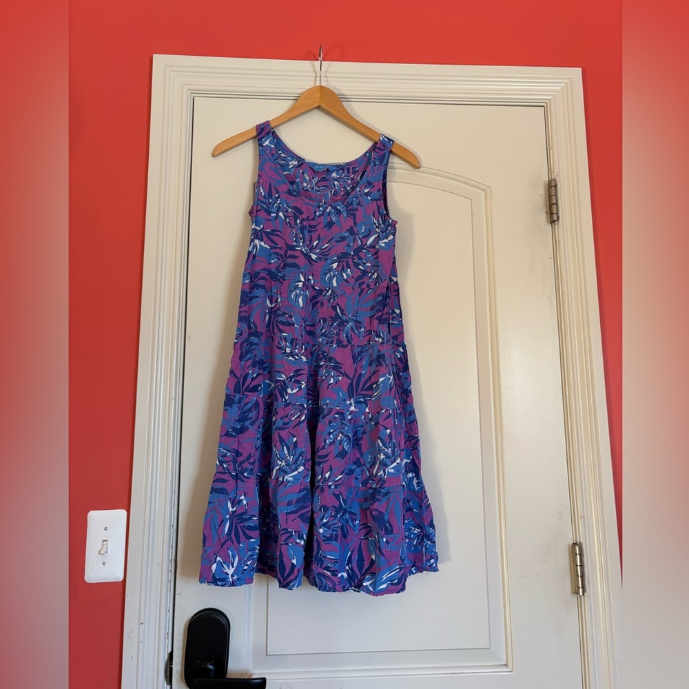 BLUE GINGER Women’s XXS Floral Dress - Purple and Blue.